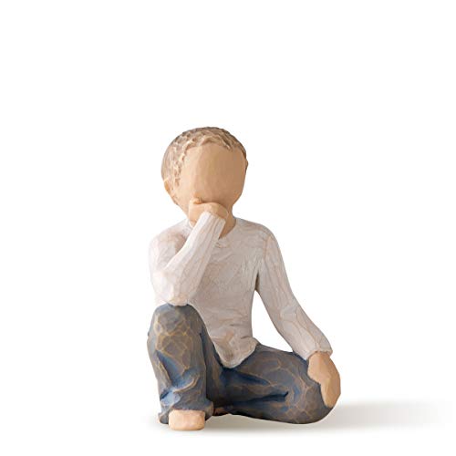 Willow Tree Figurina Bambino Curioso, Resina, Design Di Susan Lordi, 7.5 Cm