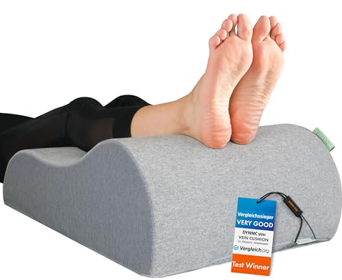Dynmc You Confortevole Cuscino Per Gambe E Vene - Cuscino A Cuneo In Stabile Gommapiuma Con Strato In Memory Foam, Rivestimento Morbido Oeko-Tex - Ide