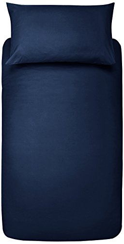 Amazon Basics - Set Con Copripiumino In Microfibra, 135 Cm X 200 Cm, 50 Cm X 80 Cm X 1, 2 Unità, Blu Marino, Tinta Unita