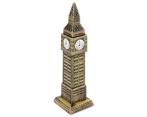 Ds. Distinctive Style Decorazione Metallica Della Statua Del Modello Della Torre Del Big Ben (18 Cm)