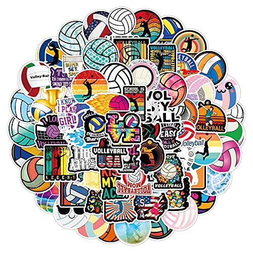 Bric Dodo Set Di 100 Adesivi Per Pallavolo, Per Auto, Laptop, Chitarra, Skateboard, Moto, Pallavolo, In Vinile, Impermeabili, Per Adolescenti, Bambini