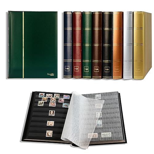 Prophila Leuchtturm Album Di Bollo (Nuovo) 60 Pagine In Nero, Copertina Verde