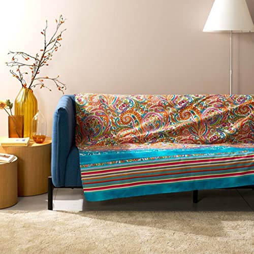 Bassetti Noto Foulard In 100% Cotone Di Colore Turchese T1, Dimensioni: 270 X 270 Cm -9322046