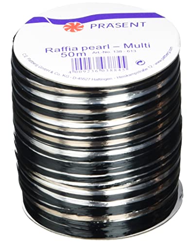 Präsent - Coil Rafia Nastro Decorazione (50), Argento