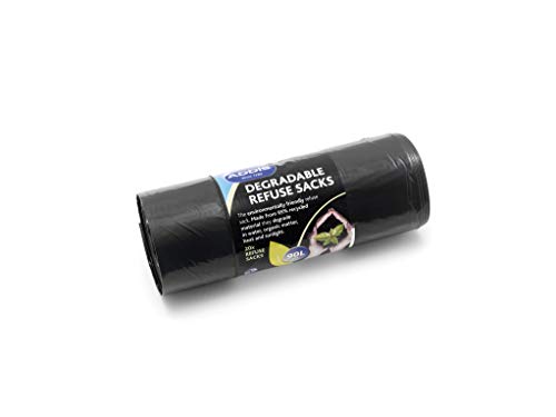 Addis 504870 - Sacchi Neri Biodegradabili Biosense, 90 L, Colore: Nero