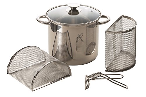 Excelsa 37513 Pasta Mix Pastaiola 5,5 Litri, Acciaio Inox 18/10