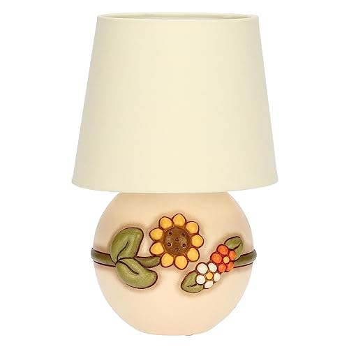Thun - Lampada Da Tavolo, Decorazione Con Girasole In Ceramica Decorata A Mano, Versione Piccola, Linea Country, 15X16.5 Cm H