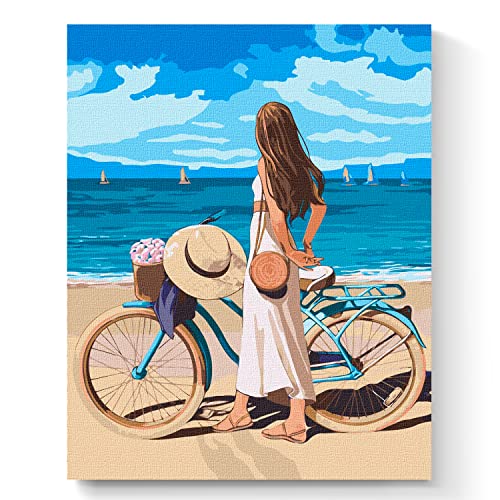 7 Artists Dipingere Con I Numeri Adulti Sea Coast Set 40X50 Cm | Quadri Da Dipingere Numerati | Paint By Numbers | Colorare Numeri Adulti | Quadro Da