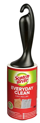Scotch-Brite Spazzola Adesiva Levapelucchi - 1 Rullo 30 Fogli 4,55M - Ottimo Per Peli Di Animali, Abbigliamento, Mobili