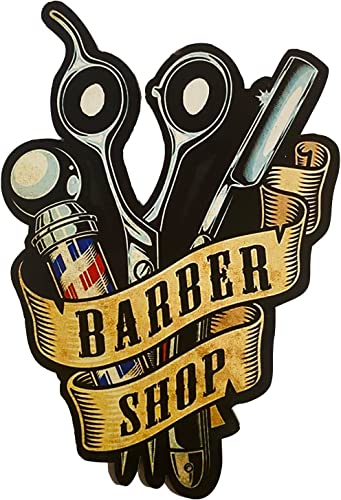 Kustom Art Calamita (Magnete) Serie Barber Shop Stile Vintage Da Collezione Stampa Su Legno 10X7 Cm