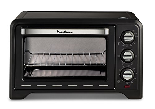 Moulinex Ox4448 Optimo Forno Elettrico Ventilato 19 Litri, Potenza 1380 W, Max 240°C, Forno Per Pizza, Carne, Pesce, Dolci, Fornetto Elettrico Con 6 M