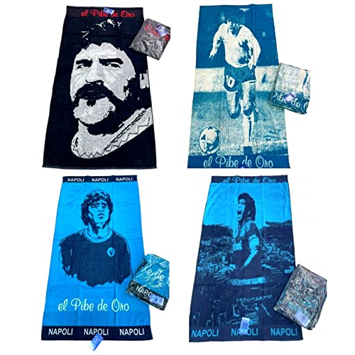 Luemm Store Telo Mare Napoli Maradona Pibe De Oro Coprilettino Asciugamano Spiaggia Palestra