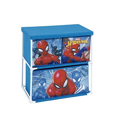 Arditex Spider-Mensola Portaoggetti Con 3 Cassetti, Poliestere/Metallo, Blu, Medium