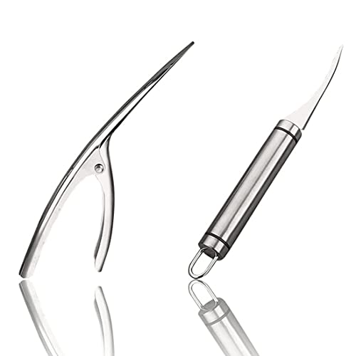 Amindz 2 Pezzi Gamberetti Peeler,Gambero Deveiner Utensili In Acciaio Inox,Gamberetti Deveiner Strumento,Gamberetti Pelapatate,Gamberetti Peeling Pinz