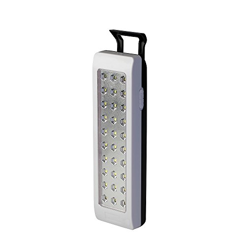 Poly Pool Pp3305 Lampada Di Emergenza Portatile Ricaricabile 30 Led 3 Funzioni Installabile A Parete Con 80 Cm Di Cavo Spina 10 A E Manico A Scomparsa