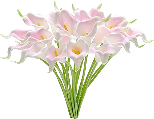 Huaao 12Pcs Calla Artificiali In Lattice Vero Tocco Realistic Calla Fiori Artificiali Finti Per Finte Calle Bouquet Sposa Decorazione Nozze Matrimonio