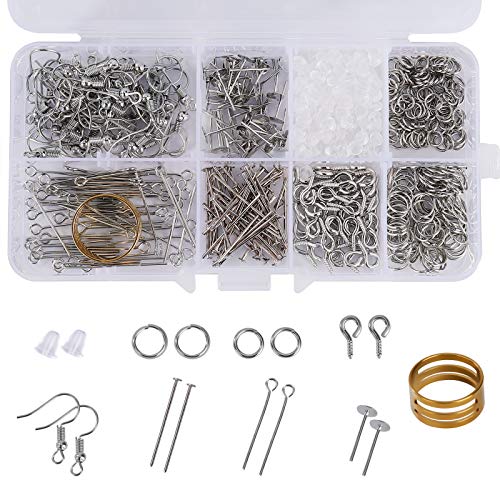 Kit Creazione Gioielli Riparazione Gioielleria, Forniture Per Orecchini, Monili Che Fanno I Corredi In Orecchino Ganci Messaggi Accessori Per Fai Da T