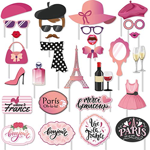 30 Puntelli Fotografiche Decorazione Parigi Fotografiche Francesi Per Baby Shower Compleanno Forniture