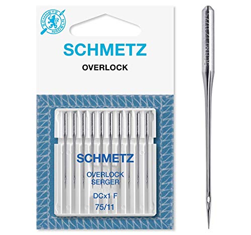 Schmetz Aghi Per Macchine Da Cucire | 10 Aghi Overlock | Dcx1F | Spessore Dell'Ago 75/11
