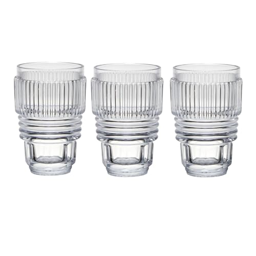 Seletti Set 3 Bicchieri In Vetro Machine Collection Ø Cm.8,7 H.13