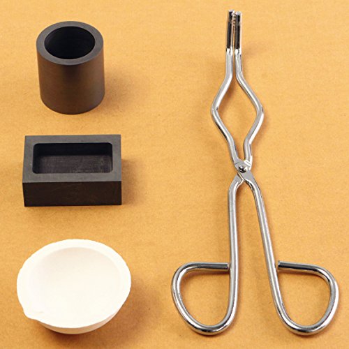 Masunn 16 Gold Graphite Crogiolo + Pinze + 1 Melting Bowl + Colata Stampo Lingotti