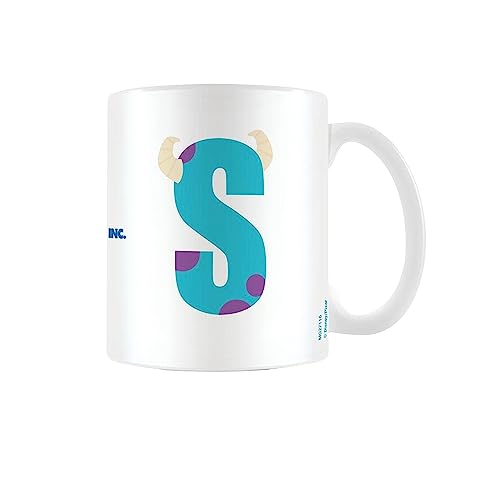 Disney - Tazza Da Caffè In Ceramica Con Lettere Dell'Alfabeto (S Per Sulley Design), 325 Ml, In Confezione Regalo Disney, Prodotto Ufficiale