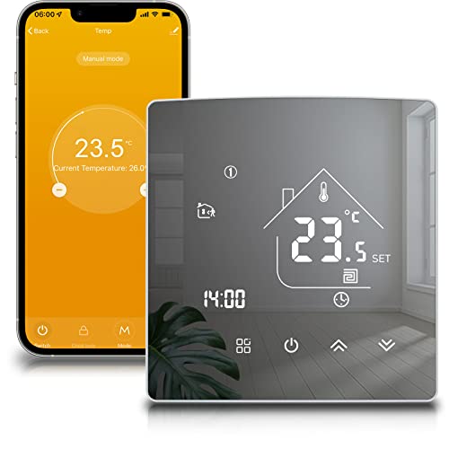 Termostato Wifi Caldaia A Gas, Tuya Termostato Ambiente Parete Smart Programmabile Settimanalmente Per Riscaldamento Caldaia A Gas/Acqua Compatibile C