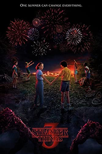 Stranger Things: Poster Da Parete Stranger Things - One Summer | Poster Da Parete Laminato, 61X91,5Cm, Carta Lucida | Poster Da Muro, Incorniciabile |