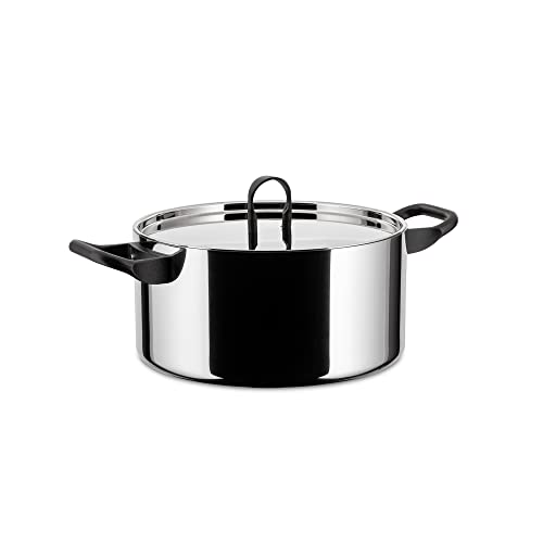Alessi 90101/20 T La Cintura Di Orione Casseruola, In Trilamina/Aisi 430, Alluminio, Acciaio Inossidabile 18/10, 20 Cm