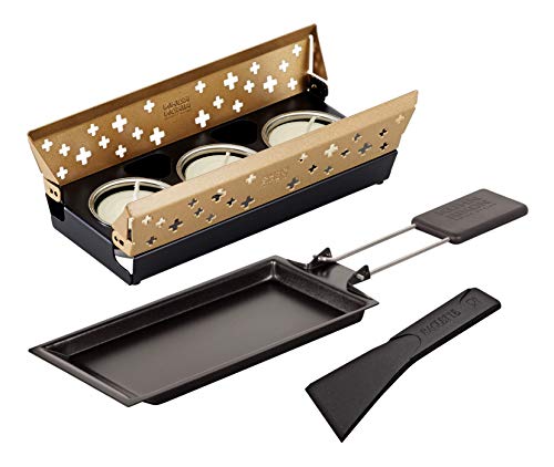 Kuhn Rikon 32169 Mini Set Raclette, A Candela, Colore: Dorato, 20 X 9,5 X 5,5 Cm