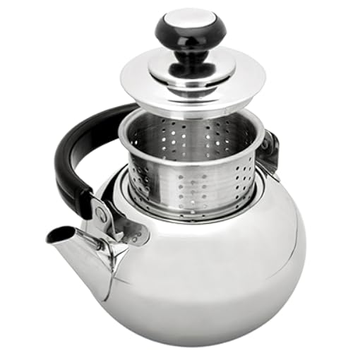 Ibili Teiera Pava Con Filtro Prisma, 1,3 Litri, Acciaio Inox 18/10, Adatta Per Induzione