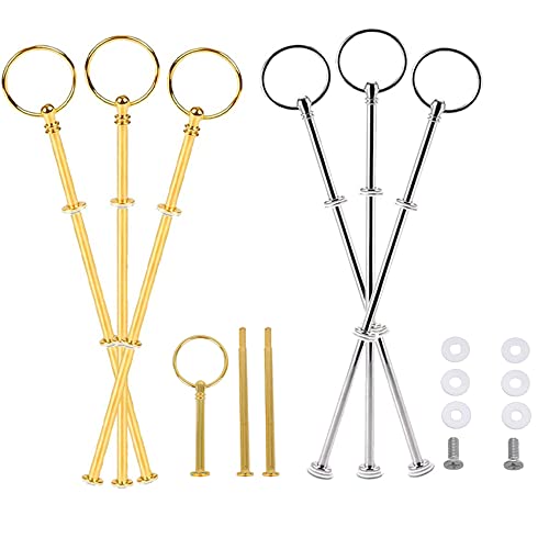 Ssyang 6 Pezzi Supporto Per Vassoi Torte Alzata,3 Piani Supporto Per Dessert Maniglia Maniglia Di Supporto Frutta,Per Accessori Per Feste,Matrimoni,To