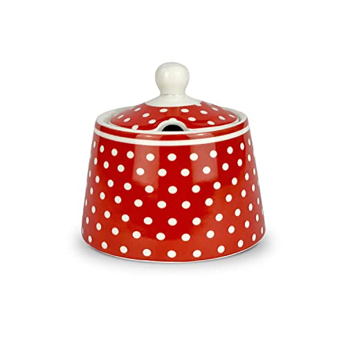 Nada Home Zuccheriera In Porcellana Isabelle Rose A Pois Shabby Chic Rotonda 5069