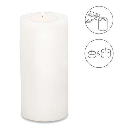 Edzard - Candele Tealight Cornelius, Con Diametro Di 8 Cm, Altezza 9 Cm (Adatte Per Candele Tealight Comuni E Candele Decorative Più Alte Trasparenti)