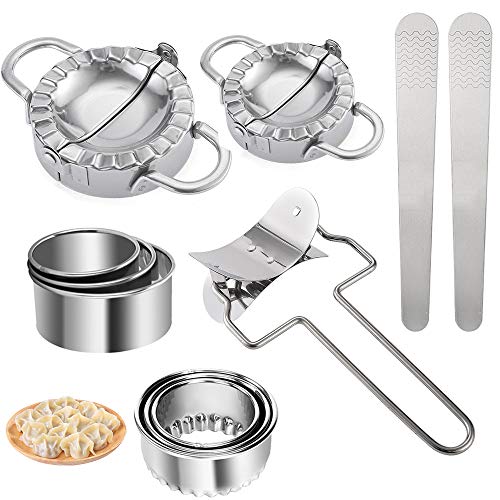 Conblom Stampo Per Ravioli Dumpling, Set Di 11 Ravioli Dumpling Maker In Acciaio, Dumpling Ravioli, Pierogi E Pasta Tagliapasta Forme, Attrezzo Access