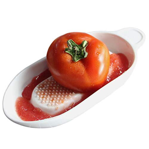 Tamume Rettangolo Cibo Grattugie Porcelain Zenzero Masher, Spremiagrumi Manuale Grattugia In Ceramica Allo Zenzero