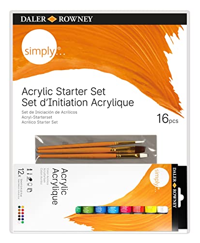 Daler Rowney, Set Di Colori Acrilici Per Principianti