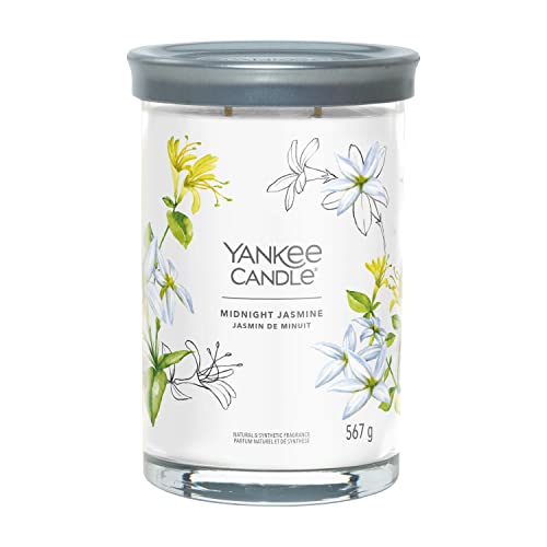 Yankee Candle Signature Candela Profumata, Gelsomino Di Mezzanotte In Tumbler Grande, Candele Di Miscela Di Cera Di Soia Lunga Durata, Regalo Per Le D