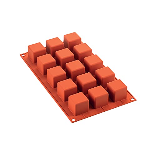Silikomart Sf105 Stampo In Silicone 35X35 H 35 Mm, Rosso, 29.5 X 17.5 X 1.5 Cm
