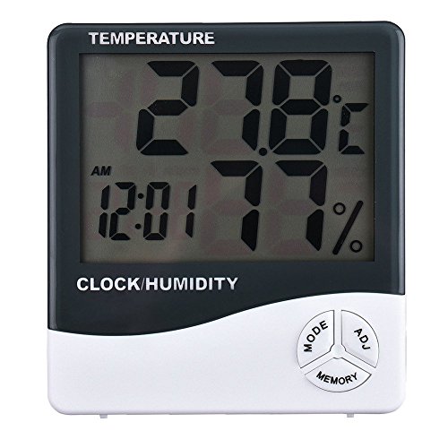 Tempo Di Saldi Termometro Igrometro Orologio Digitale Data Con Display Lcd 12/24 Ore Allarme