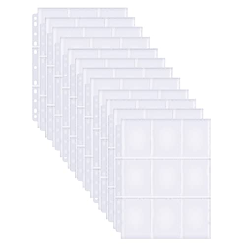 Risvowo 540 Raccoglitore Carte, 30 Pagine Raccoglitore Carte Doppia Faccia, Trasparente Card Binder Per Carte Da Gioco Collezionabili, Carte Collezion