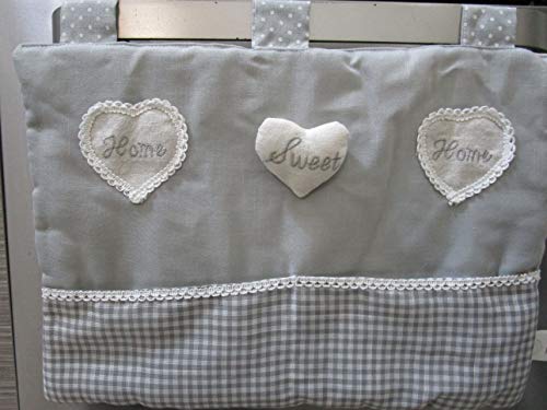 Pago Poco Copriforno Disegno Cuori E Fiocco Misura 46X35 Colore:Grigio+Beige Novita' 2021!!!! (Grigio)