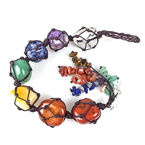 Ciondolo I Sette Chakra, 7 Chakra Gemme Cristalli Ornamento Appeso, Chakra Stones, Ornamenti Da Appendere, Pendente Con Nappa Per La Decorazione Di Fi