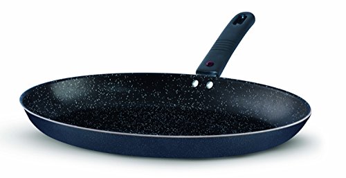 Silex Italia Pesce Padella Ovale Con Manico Estraibile, Porcellana, Nero, 36 Cm, 3 Unità