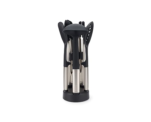 Joseph Joseph Elevate Set Di 5 Utensili Cucina, Accessori In Silicone, Mestoli, Cucchiai, Pinze, Senza Bpa, Antiaderenti, Resistenti Al Calore, Manici