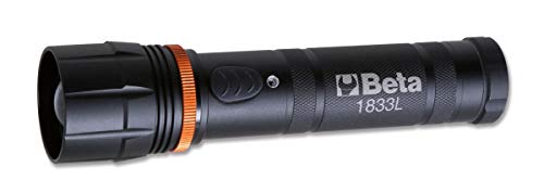 Beta 1833 L Torcia Professionale Ricaricabile, Torcia Led Ad Alta Luminosità A Lunga Distanza In Robusto Alluminio Anodizzato, Fino A 1100 Lumen, T