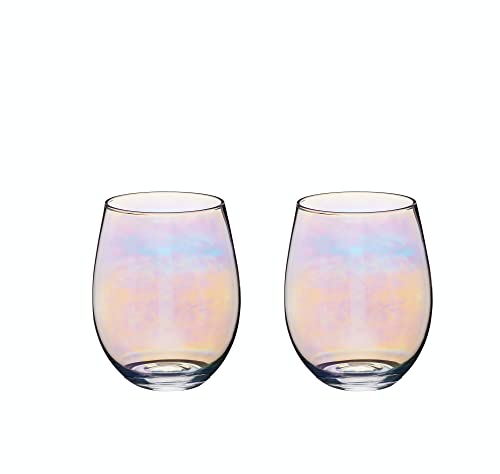 Barcraft Set Di 2 Bicchieri Da Gin, 600 Ml - Arcobaleno E Perla