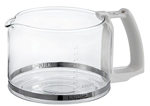 Krups F 034 70 Brocca In Vetro 10 Tazze, Accessorio Per Macchine Da Caffè, Colore: Bianco