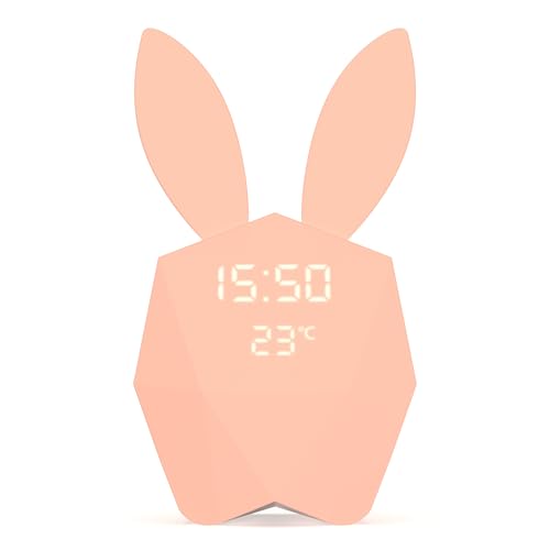 Mob Cutie Clock Connect - Sveglia Intelligente E Connessa Con Sensore Di Movimento, Luce Notturna Nomade Design - Rosa