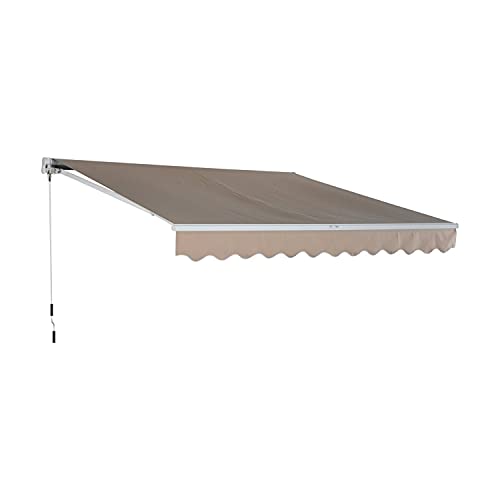 Vigor Azard Tenda Da Sole A Sbraccio Telo Beige Cm.195X150